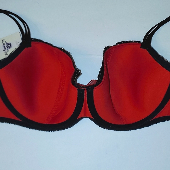 Wacoal b.tempt'd bra Ciao Bella 34-DDD NWT Black Red Gold - Picture 4 of 5